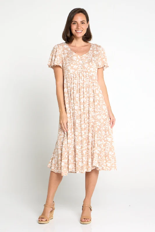 Fashion Sale Brighton Dress - Mocha Floral