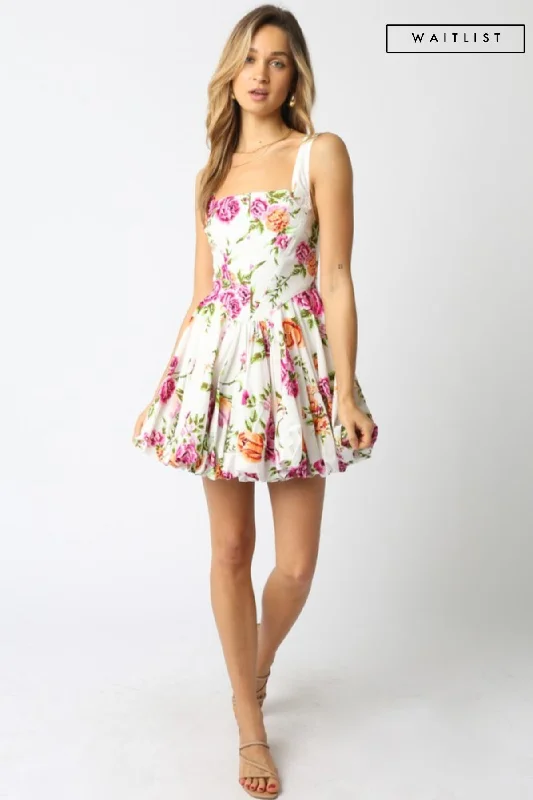 Crazy Price Slashing Waitlist 3/5 ♥ Kelsie Sleeveless Floral Print Mini Dress White