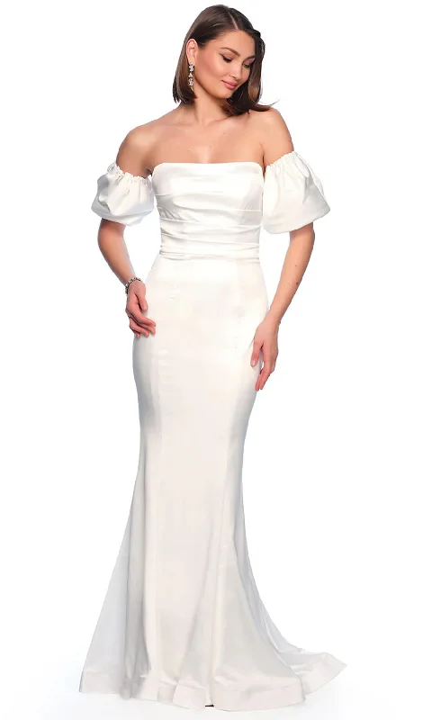 Trend Forward Threads Dave & Johnny Bridal 11342 - Puff Sleeve Mermaid Bridal Gown