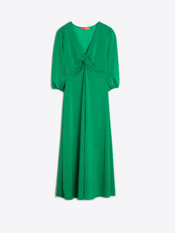 Elegant Clothing Vilagallo Carolina Green Satin Dress