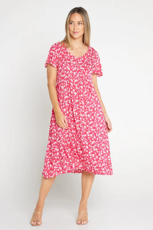 Sustainable Fashion Extravaganza Brighton Dress - Pink Floral