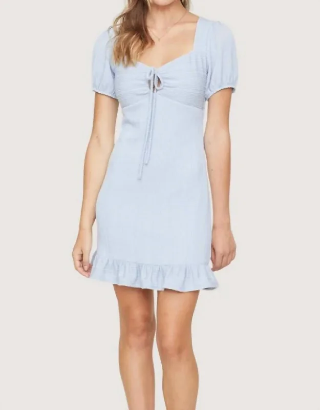 Limited Time Offer Drift Away Mini Dress In Baby Blue