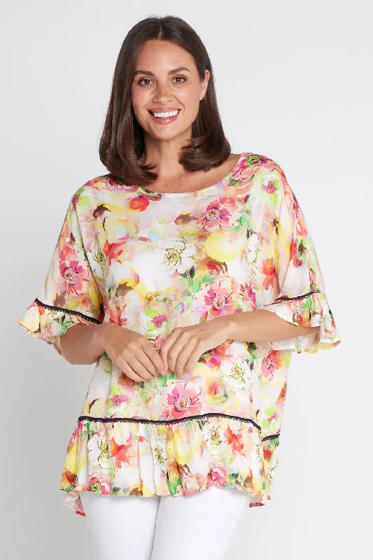 Daily Deals Electra Top - Yellow Floral