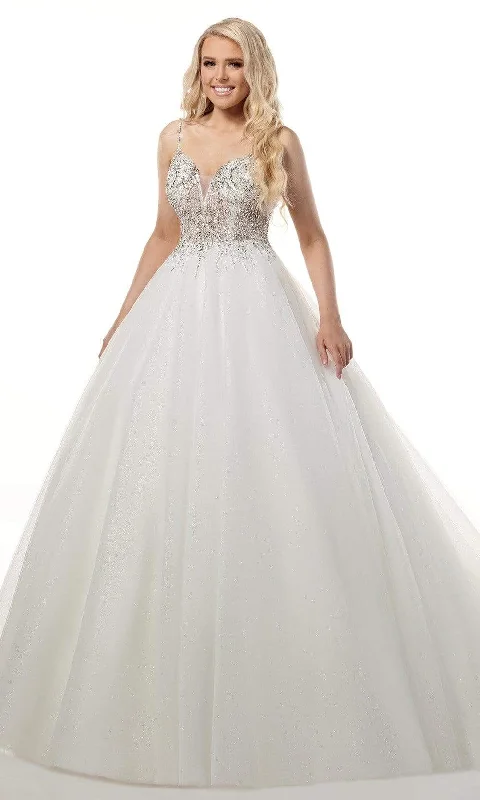 Hot Deals Rachel Allan - M780 Fully Beaded Bodice Tulle Ballgown Wedding Dress