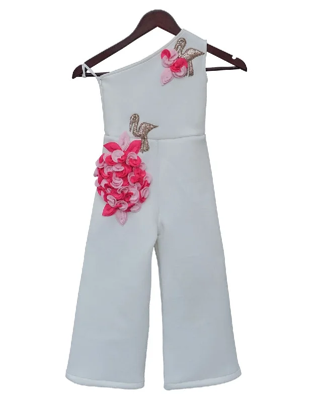 Big Discounts Pre-Order: White Lycra Jumpsuit