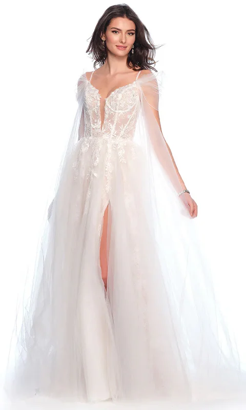 Massive Savings Dave & Johnny Bridal 12112 - Plunging Corset Bridal Gown