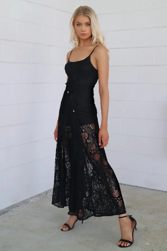 Special Offers, Don'T Miss Leticia Lace Jumpsuit - Black