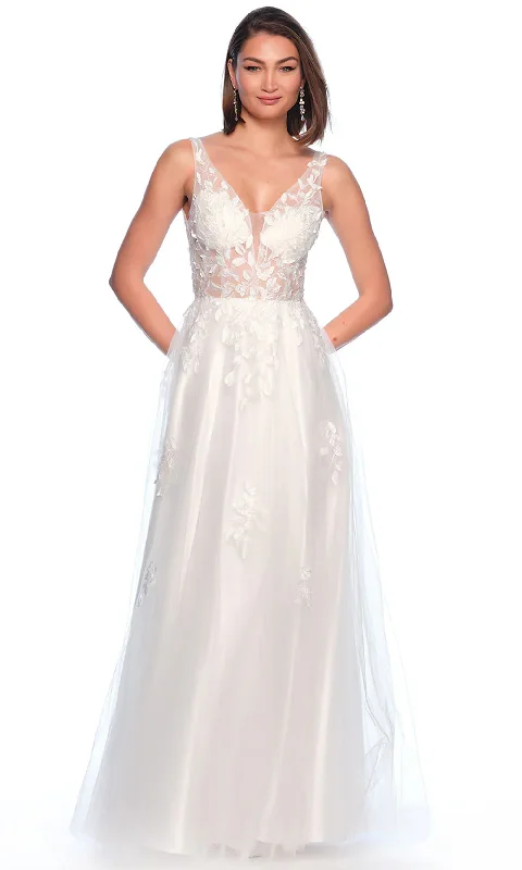 Comfortable Chic Dave & Johnny Bridal 11969 - Leaf Motif Bridal Gown