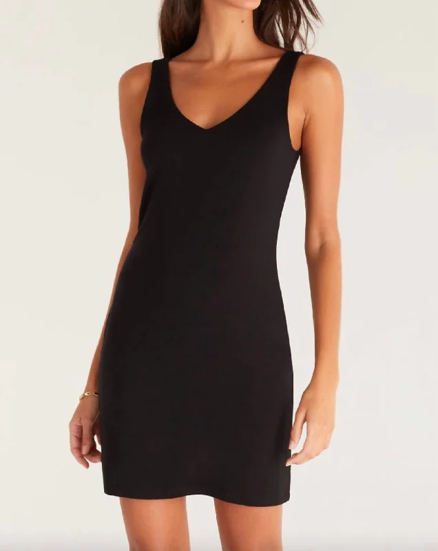 Attire Sale Soft Luxe Mini Dress In Black