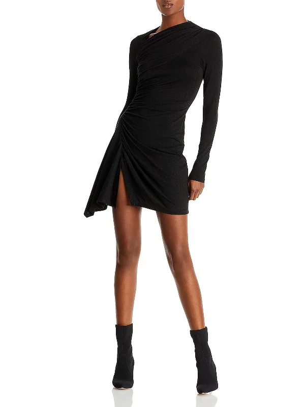 Lighten Up With Nordic Styles Womens Sheath Ruched Mini Dress