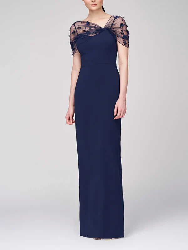 Latest Fashion Mother Of The Bride Dress Sheath Column Spaghetti Straps Sleeveless Floor Length