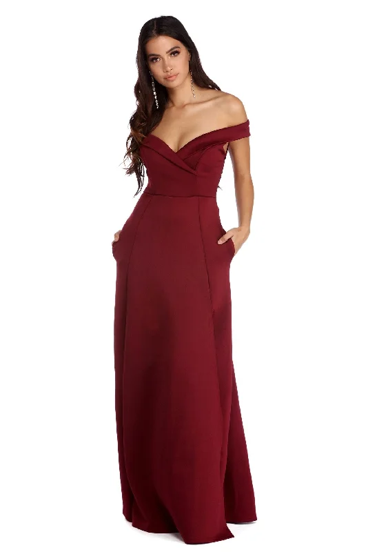 Women's Activewear Attire Your Timeless Wardrobe Awaits Christine Off The Charming Shoulder Ball Gown