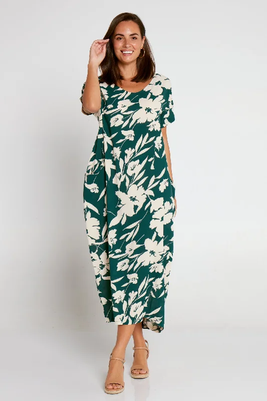 New Season Fashion Preview Liliana Dress - Green/Cream Floral