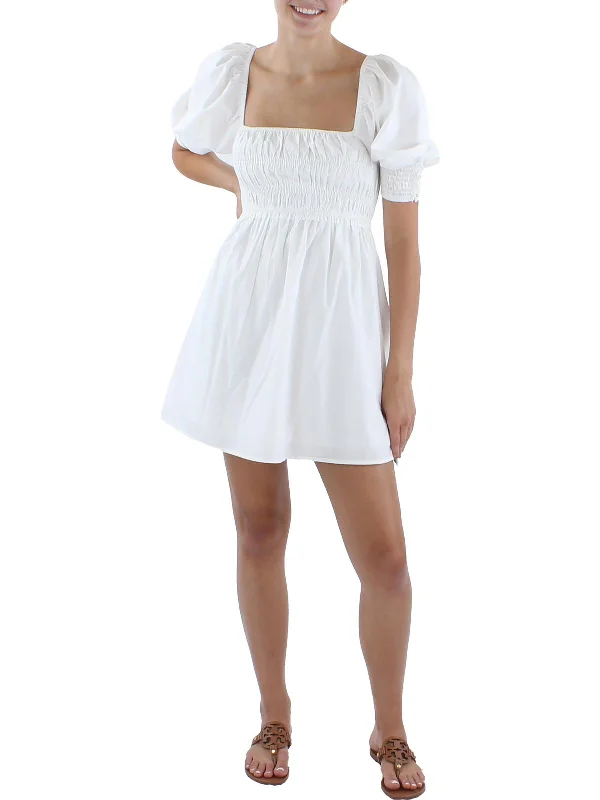 Low Price Special Womens Smocked Short Mini Dress