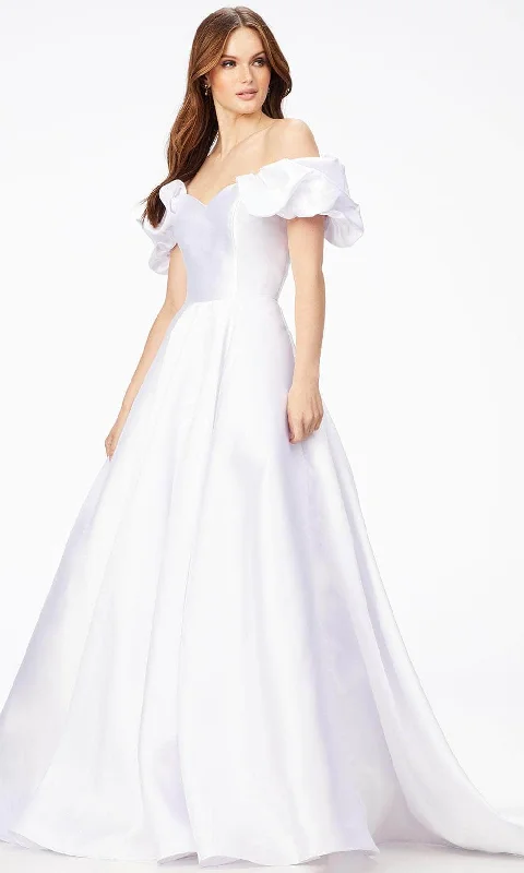 Athleisure Wear Promotion Ashley Lauren 11231 - Ruffled Off-Shoulder Bridal Gown