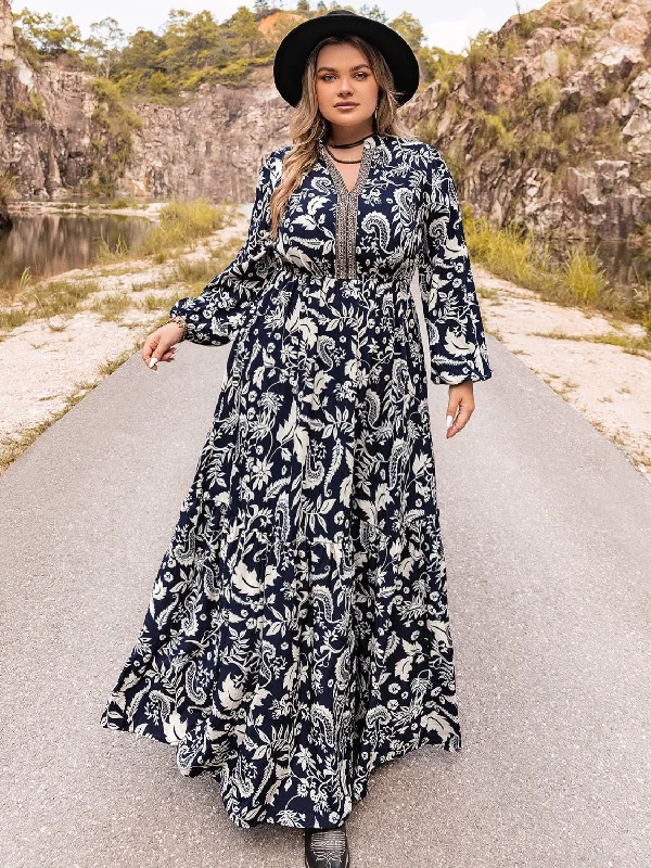 Must Haves Plus Size Long Sleeve Maxi Dress