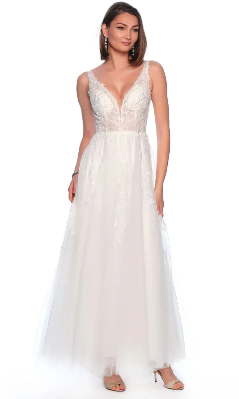 Explore What's New Dave & Johnny Bridal 11950 - Sleeveless Leaf Ornate Bridal Gown