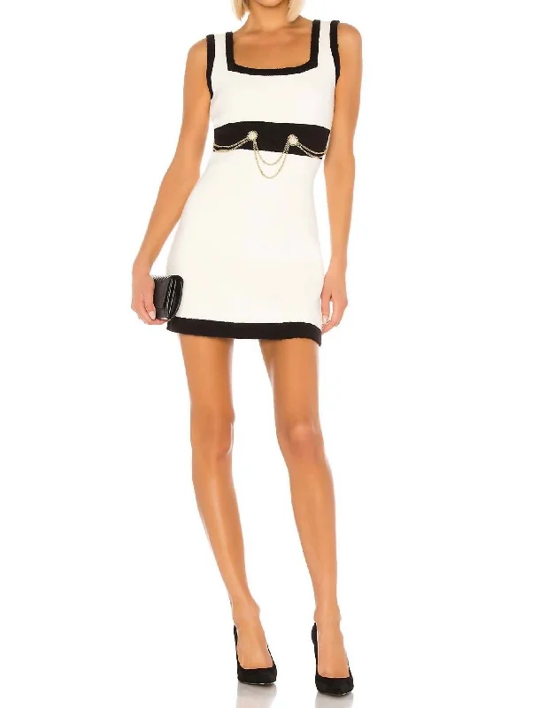 Style Your Wardrobe Anamaree Mini Dress In Black/white