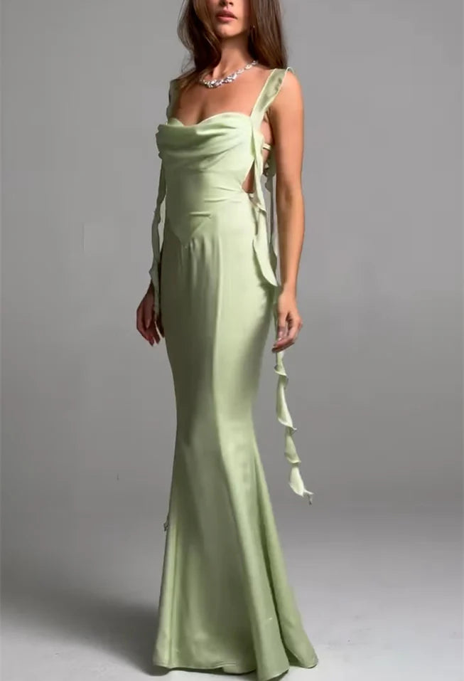 Athleisure Wear Promotion Sheath/Column Strapless Sleeveless Floor-Length Long Prom Dresses With Sash