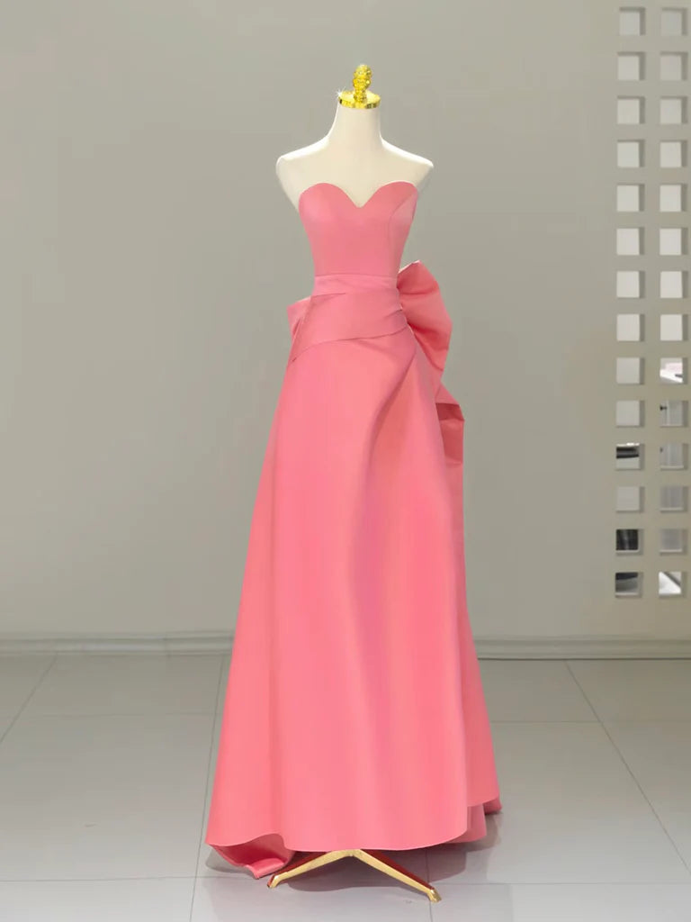 Exclusive Sale Formal Dress A-Line Sweetheart Neck Satin Long Evening Dress