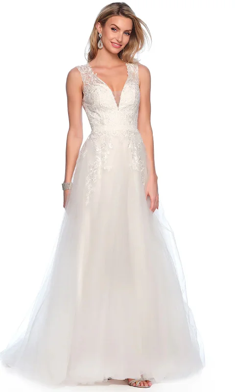 Best Deals Of The Season Dave & Johnny Bridal 10464W - Embroidered A-Line Bridal Gown