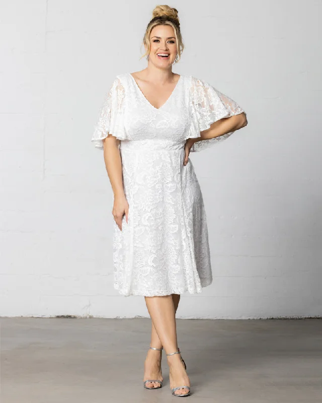 Clearance Sale, All Cheap Genevieve Lace Flutter Sleeve Midi Dress - Sale!