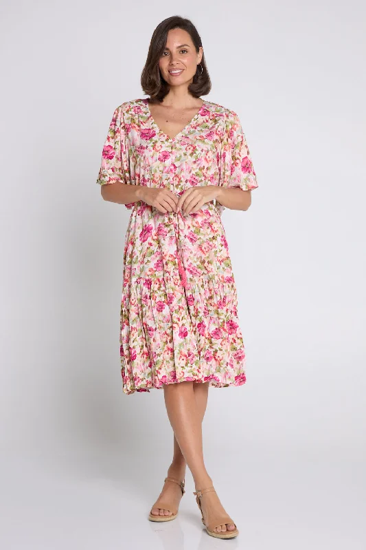 Find Your Unique Flair Kigali Petite Dress - Pink Floral