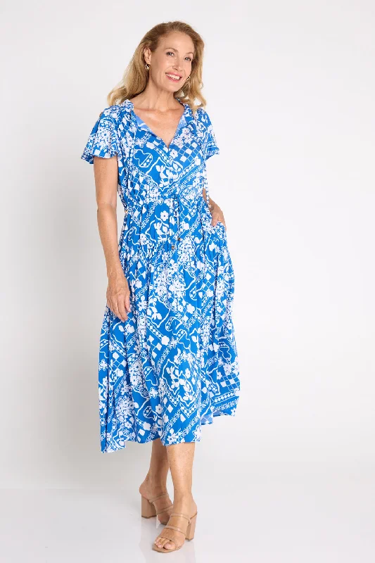 Exclusive Discounts Marsha Dress - Royal Matisse Floral