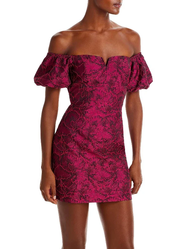 Mid - Season Sale Womens Textured Short Mini Dress