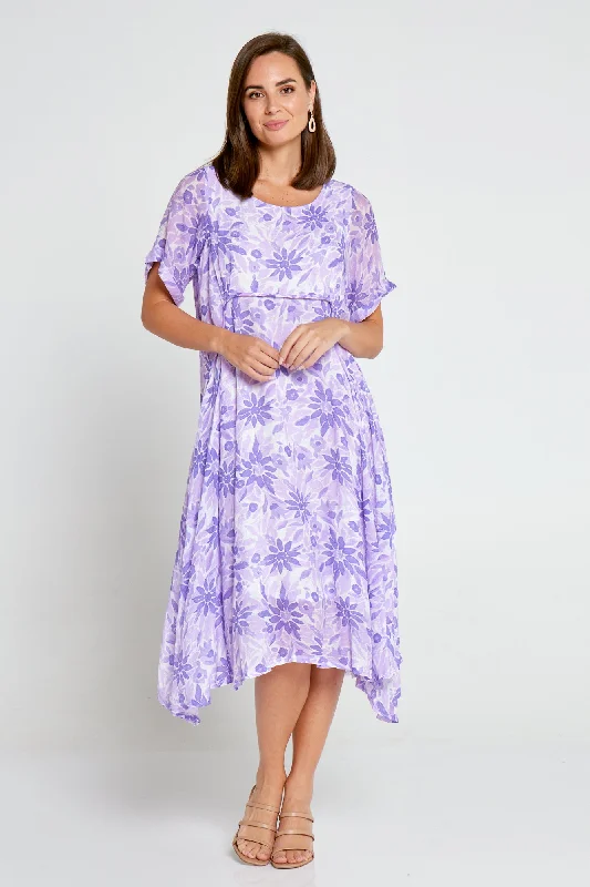 Women's Fashion Hotspots Rossetti Dress - Purple Floral