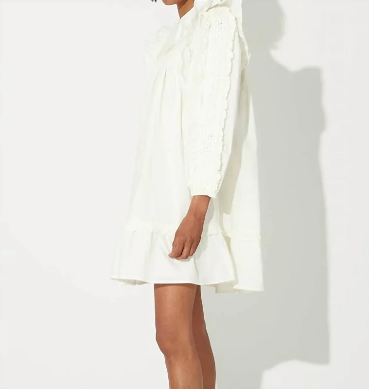 Nordic Minimalist Home Look Annabelle Mini Dress In Ivory