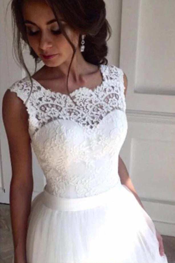 Effortless Chic Apparel A-line Wedding Dress High Waist Wedding Dress Fashion Wedding Dresses