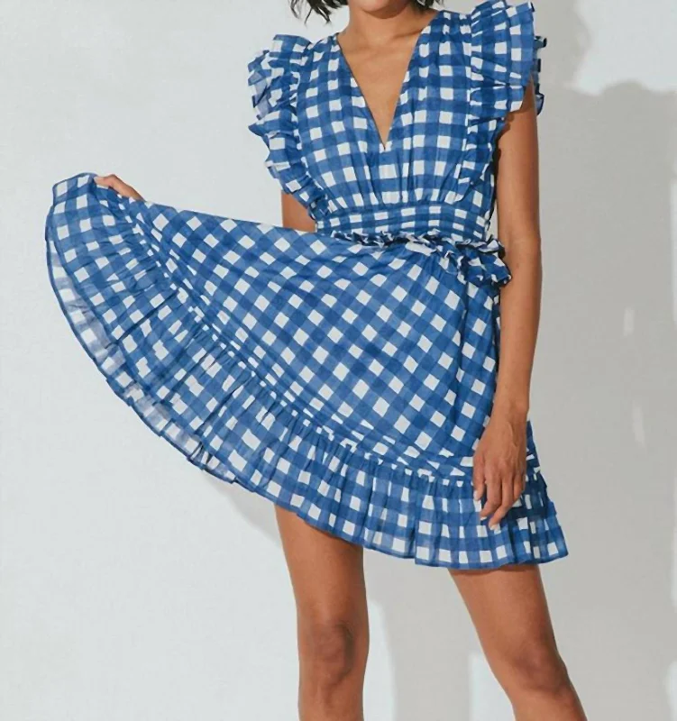 Step Ahead, Lead The Trend Benny Mini Dress In Gingham