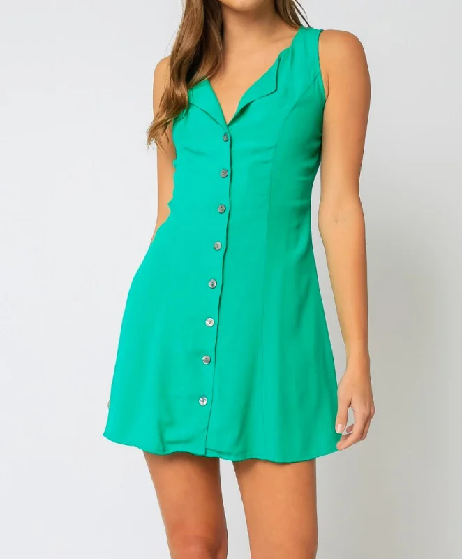 Vintage Style Clothing Sale Days Of Summer Mini Dress In Green