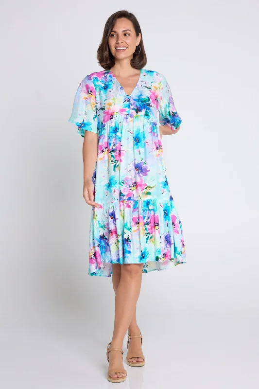 Limited Time Offers Prestwick Dress - Aqua Floral