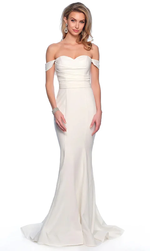 Special Offers, Don'T Miss Dave & Johnny Bridal 12087 - Draped Off Shoulder Bridal Gown