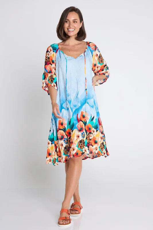 Trendy Clothing Sale Kumasi Dress - Sky Blue Floral