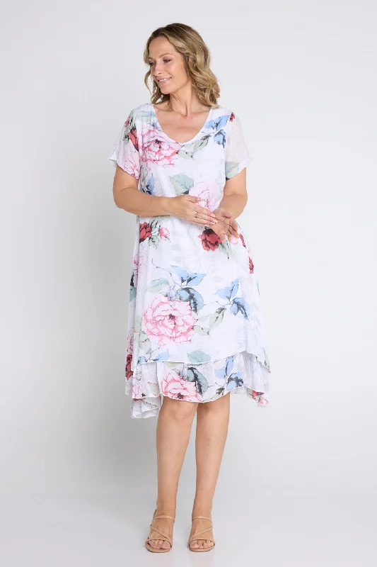 Must Haves Albany Dress - White/Floral