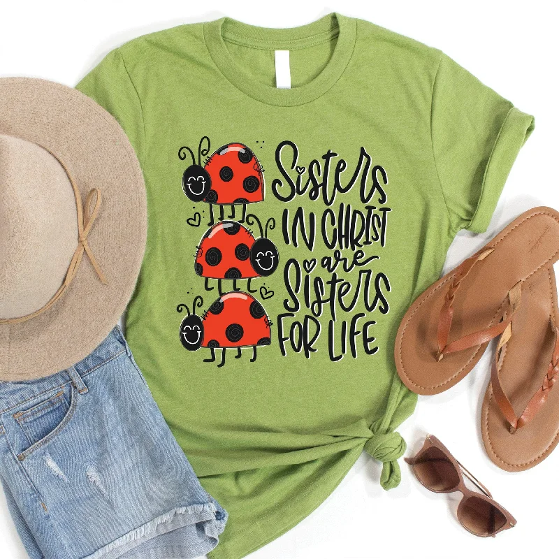 Elegant Style Sisters in Christ Ladybugs Tee