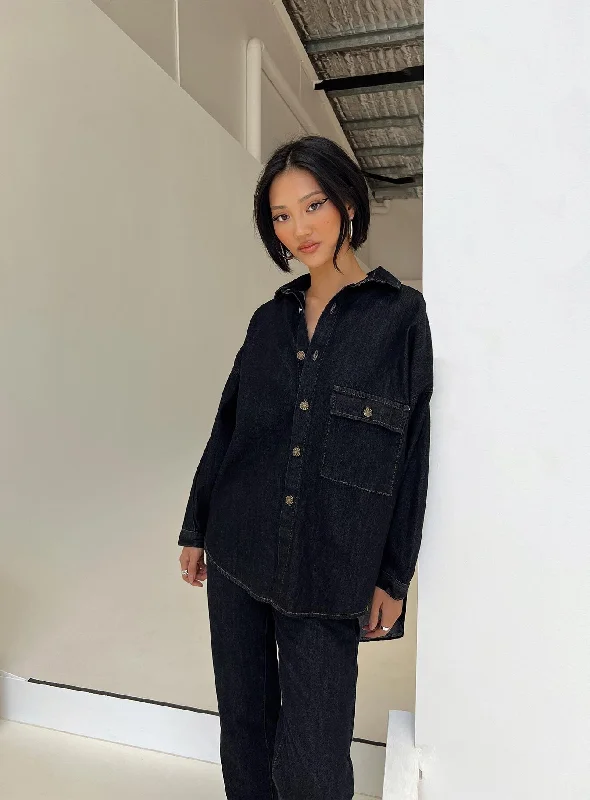 Style Streetwear Nyc Boyfriend Shirt Dark Denim