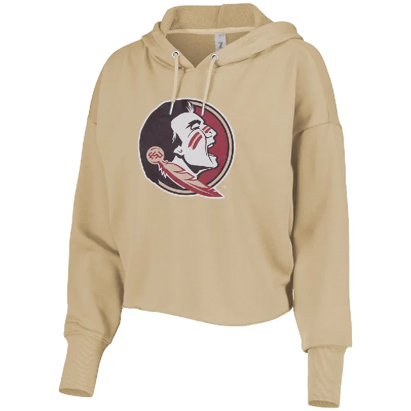 Style Upgrade ZooZatz Women's Seminole Logo Crop Hood - Gold