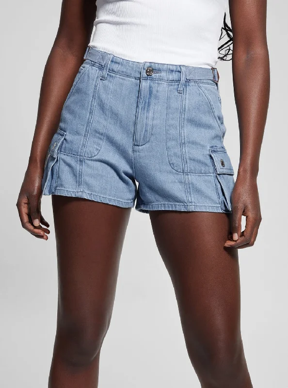 Dreamy Aesthetic Blue Cargo Amara Short