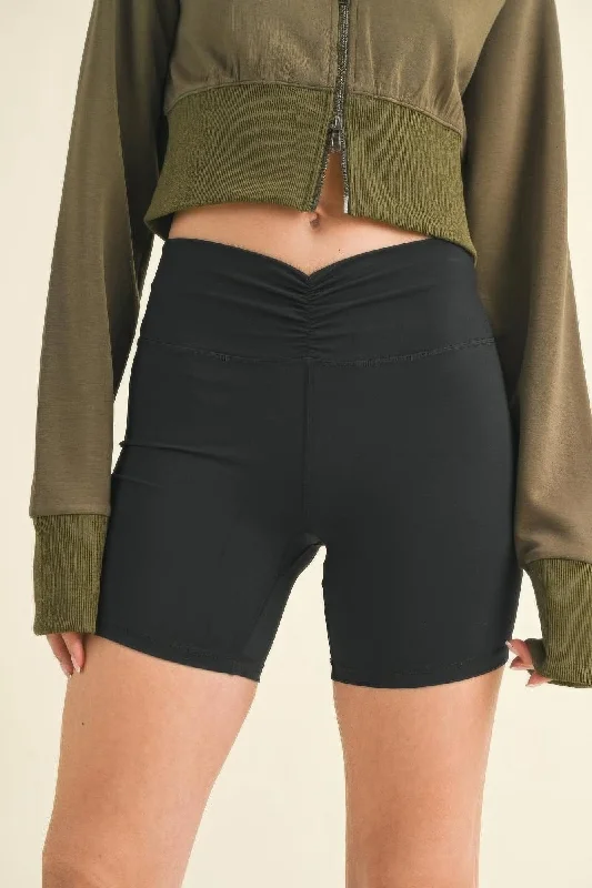 The Good Stuff FASHNZFAB Ruched Waist Biker Shorts