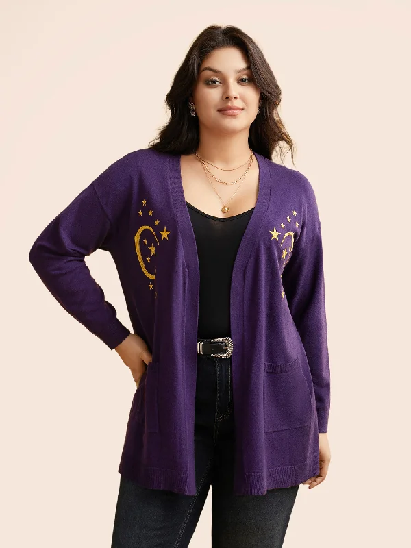 Unleash Your Fashion Supersoft Essentials Celestial Embroidered Cardigan