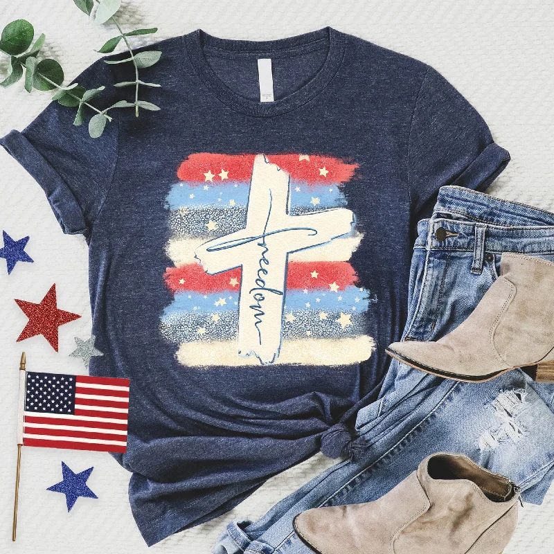 Fashion Deal Freedom Cross Tee