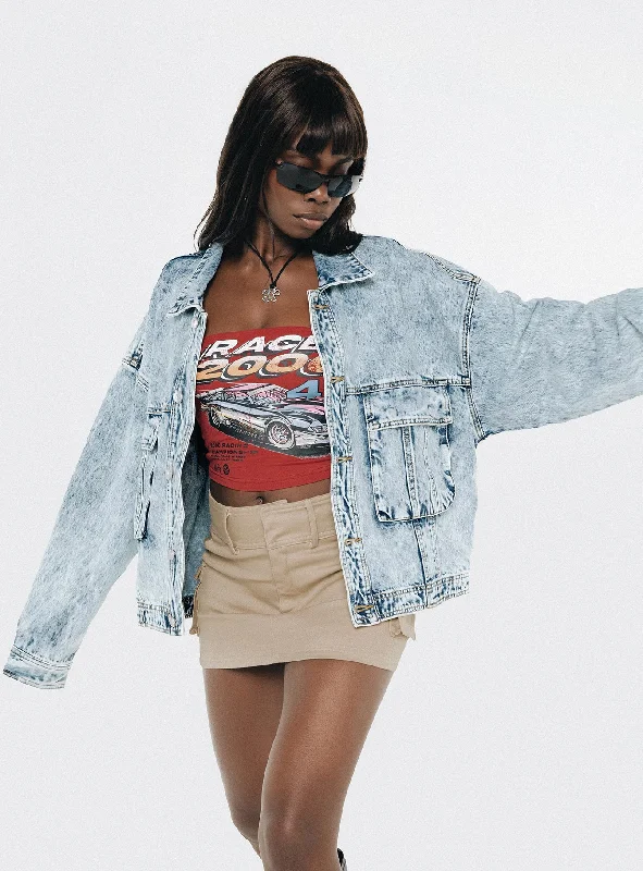 Flash Sale, Don'T Miss Kier Oversized Jacket Denim Light Wash