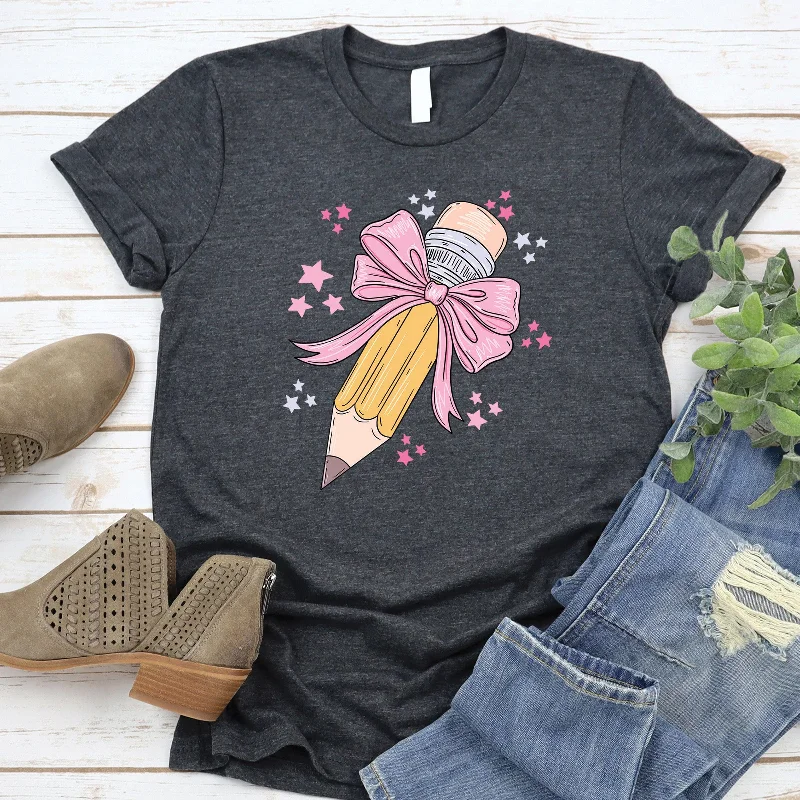 You'Ll Love Us Because Pencil Bow Tee