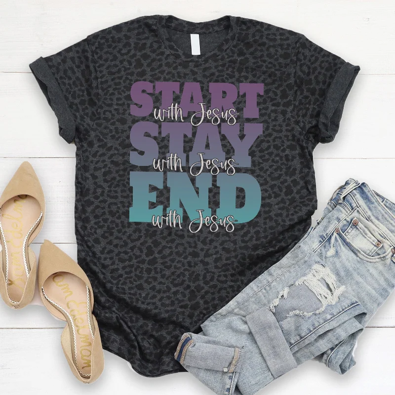 Summer Essentials Start Stay End Tee