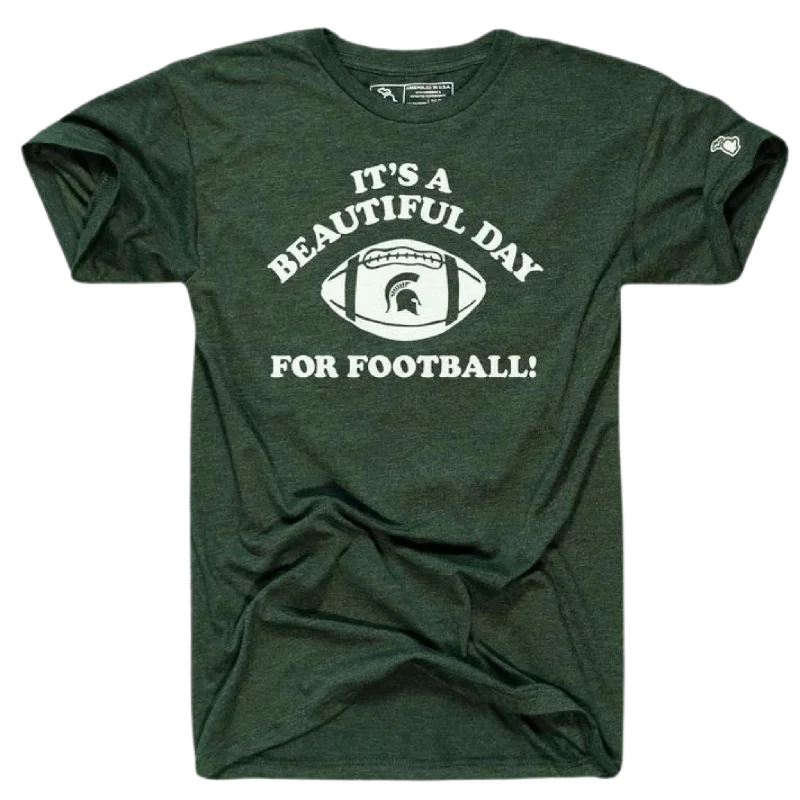 All Season Fashion Collection Michigan State "It's a Beautiful Day for Football!" T-shirt