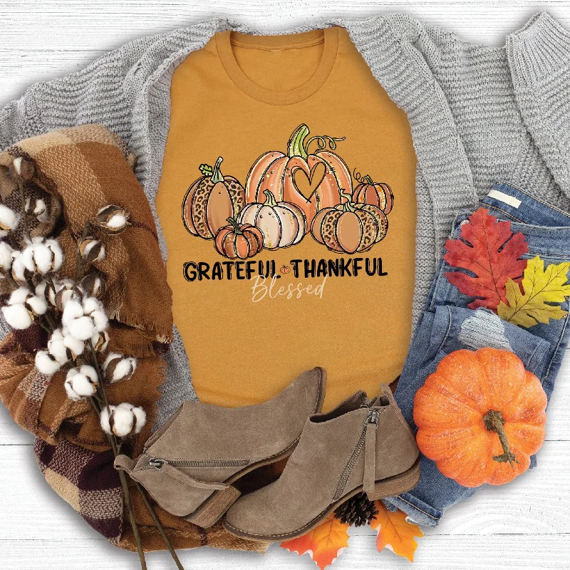 Celebrate With Big Savings Grateful Thankful Blessed Tee